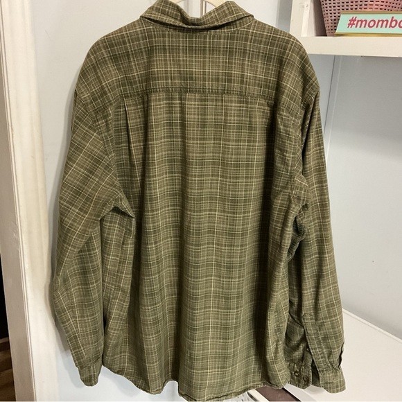 Carhartt Olive Long Sleeve Button Down Shirt Size L - Picture 5 of 6